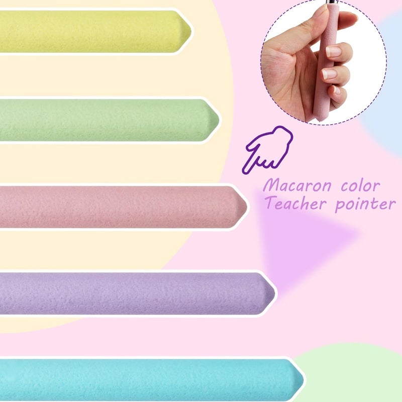 CAPHONT 5 PCS Retractable Teacher Pointer Stick for Classroom Kids Reading Finger Pointer Stick for School Kindergarten Elementary, Classroom Supplies - Image 4